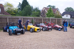 Cars Lined up at the pub