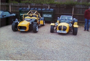 A Tiger with it's Cub?  (Boom Boom, Naill's wheels parked up next to the Haggie's)