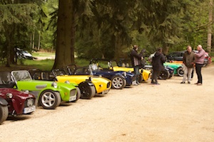 Cars lined up at Sandringham
