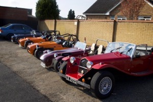 Line up of Cars